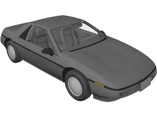 Pontiac Fiero ST Notchback 3D Model