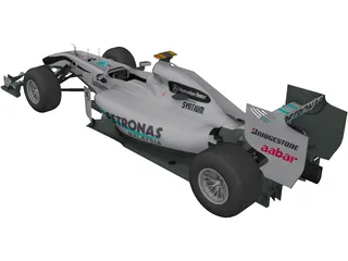 Mercedes-Benz W01 F1 (2010) 3D Model
