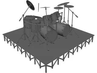 Drum Kit Big 3D Model