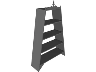 Book Shelf A-Frame 3D Model