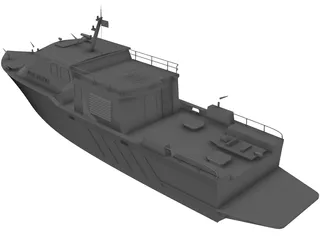 Fire Rescue Crew Boat 3D Model