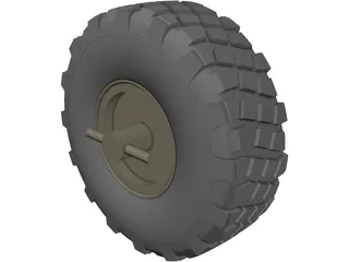 HMMWV Mud Tire 3D Model