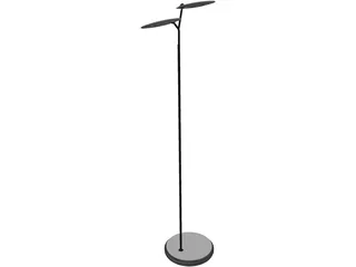 LED Telescope Floor Lamp 3D Model