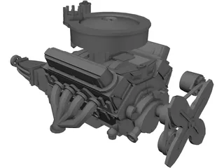 Chevrolet Chevelle Engine 3D Model