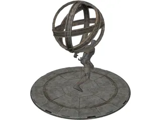 Ruins Statue 3D Model