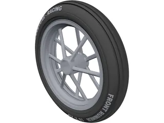 Dragster Front Wheel 3D Model