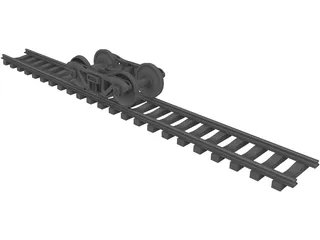 Freight Bogie 3D Model