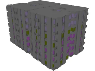 Apartment Building 3D Model