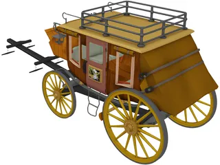 Stage Coach 3D Model