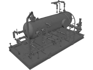Test Separotor Skid 3D Model