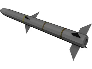 AMRAAM Missile 3D Model