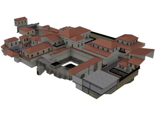 Italy City Block 3D Model