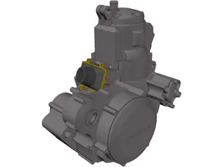 Honda CR250 Engine 3D Model