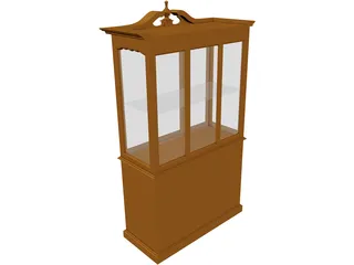 China Cabinet Queen Anne 3D Model