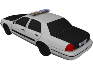 Ford Crown Victoria NYPD Police 3D Model
