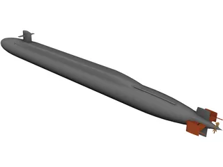 USS Ohio 3D Model