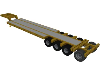 Trailer Low Boy 3D Model