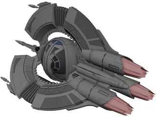 Star Wars Droid Tri-Fighter 3D Model