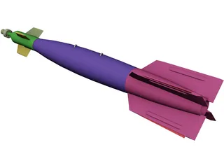 GBU-12 Laser Guided Bomb Missile 3D Model