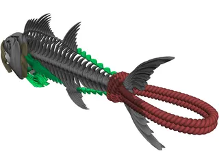 Tuna Fish Skeleton 3D Model