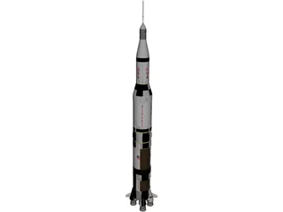 Apollo Saturn V Rocket 3D Model
