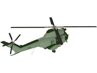 Aerospatiale SA 330 Puma 3D Model