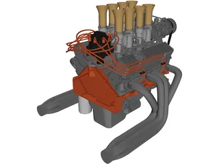 Chevrolet Small Block Engine 3D Model