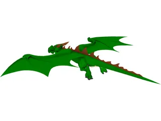 Little Green Dragon 3D Model