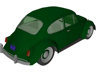 Volkswagen Beetle (1967) 3D Model