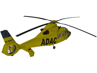 Eurocopter AS-365 Dauphin 3D Model