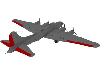 Boeing B-17 Flying Fortress 3D Model