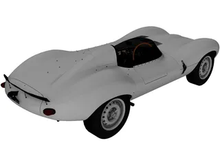 Jaguar D-Type (1956) 3D Model