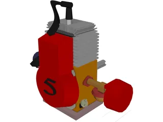 5HP Engine 3D Model