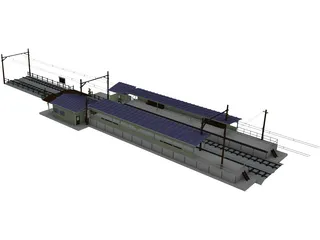 Train Station 3D Model