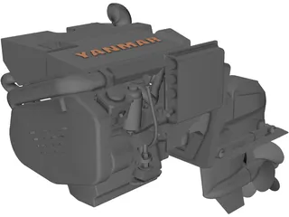 Yanmar 4BY2 180Z 3D Model