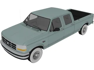 Ford F-150 Crew Cab (1996) 3D Model