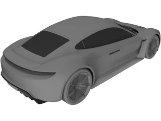 Porsche Mission E Concept (2015) 3D Model