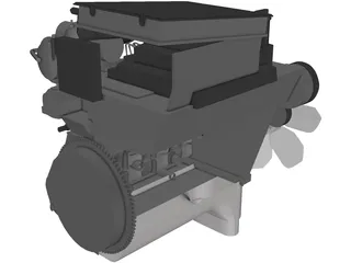 Toyota D4D Engine 3D Model