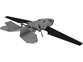 Trirotor Drone 3D Model