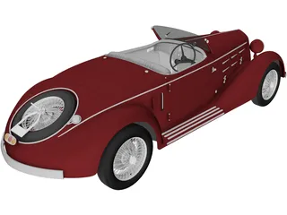 Alfa Romeo 6C 2300 S Touring Pescara Spider (1935) 3D Model