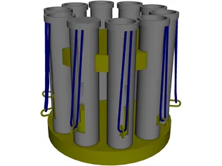 Raquetball Gattling Gun 3D Model