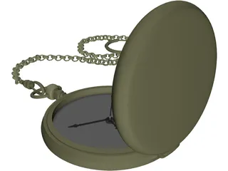Golden Pocketwatch 3D Model