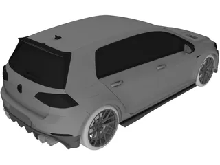 Volkswagen Golf GTI (2019) 3D Model