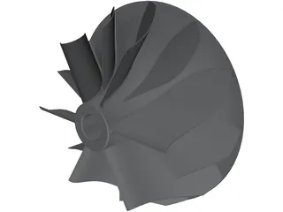 Turbocharger Compressor Wheel 3D Model