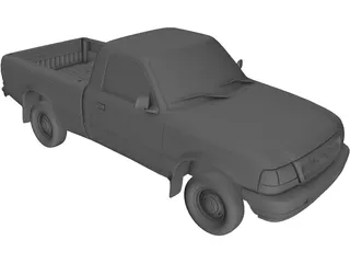 Ford Ranger Pickup (1998) 3D Model