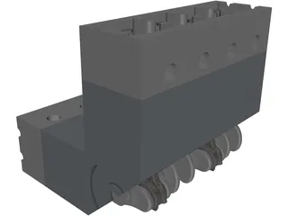 V8 Engine 3D Model