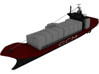 Cargo Ship 3D Model