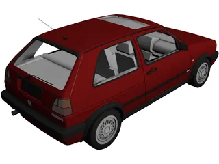Volkswagen Golf (1992) 3D Model