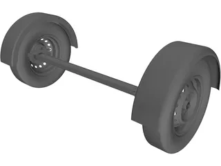 Axle Trailer 3D Model