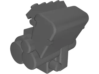 Suzuki Hayabusa Engine 3D Model